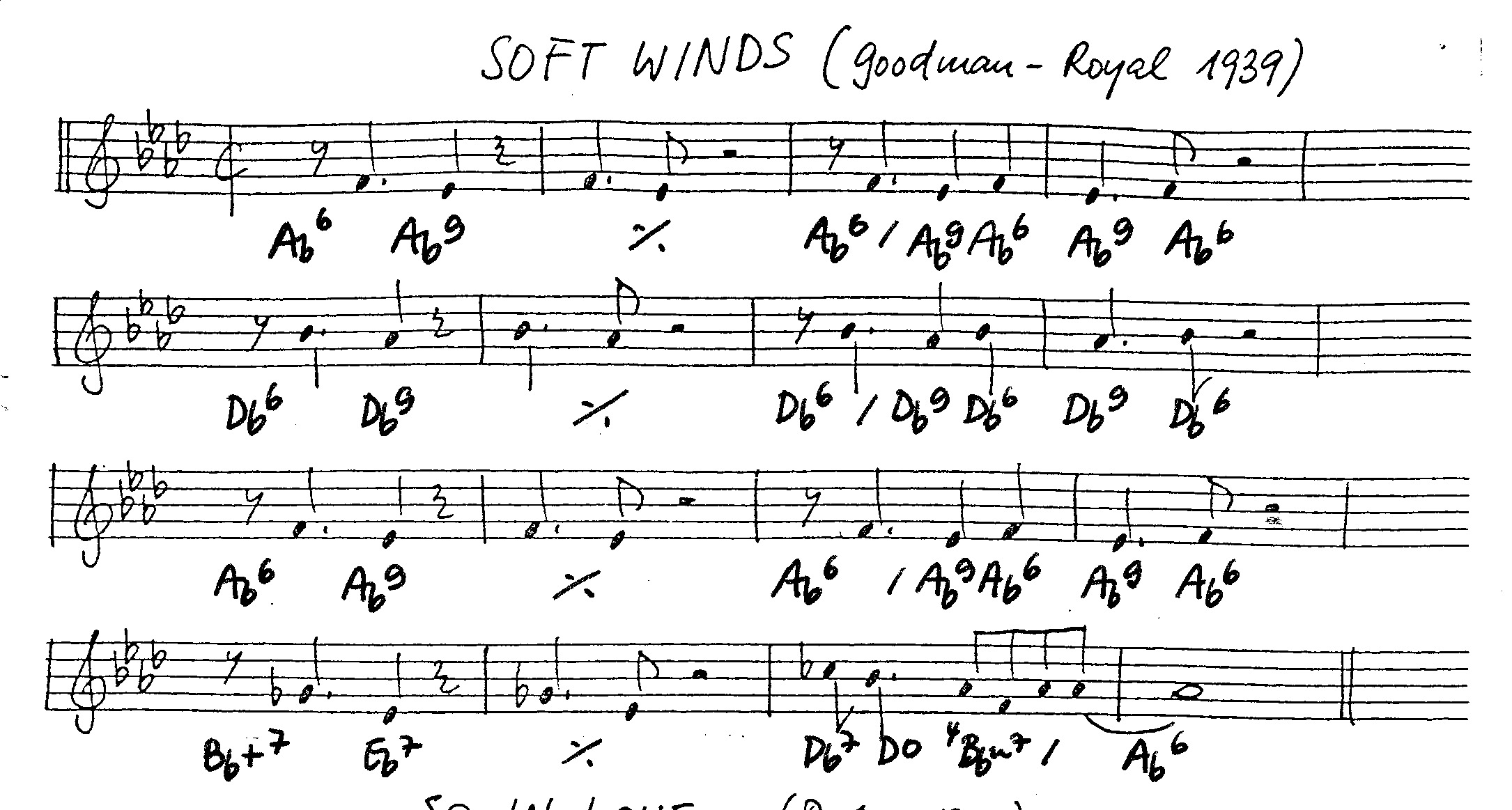 soft winds leadsheet – book us for your next 20s or gatsby event